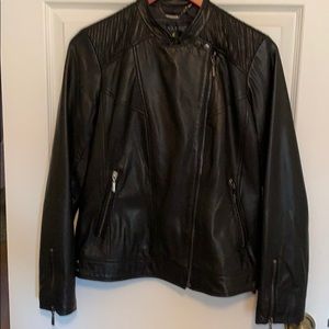 Moro black leather jacket